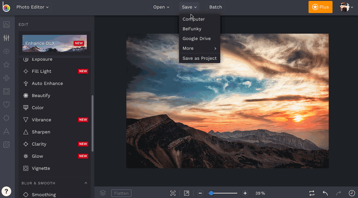 How to Save or Export an Image in BeFunky