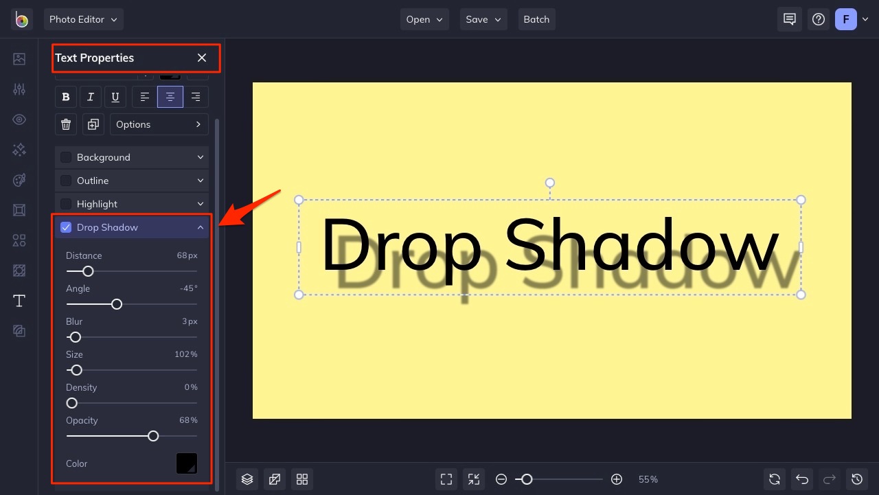 Drop Shadow Layer Property
