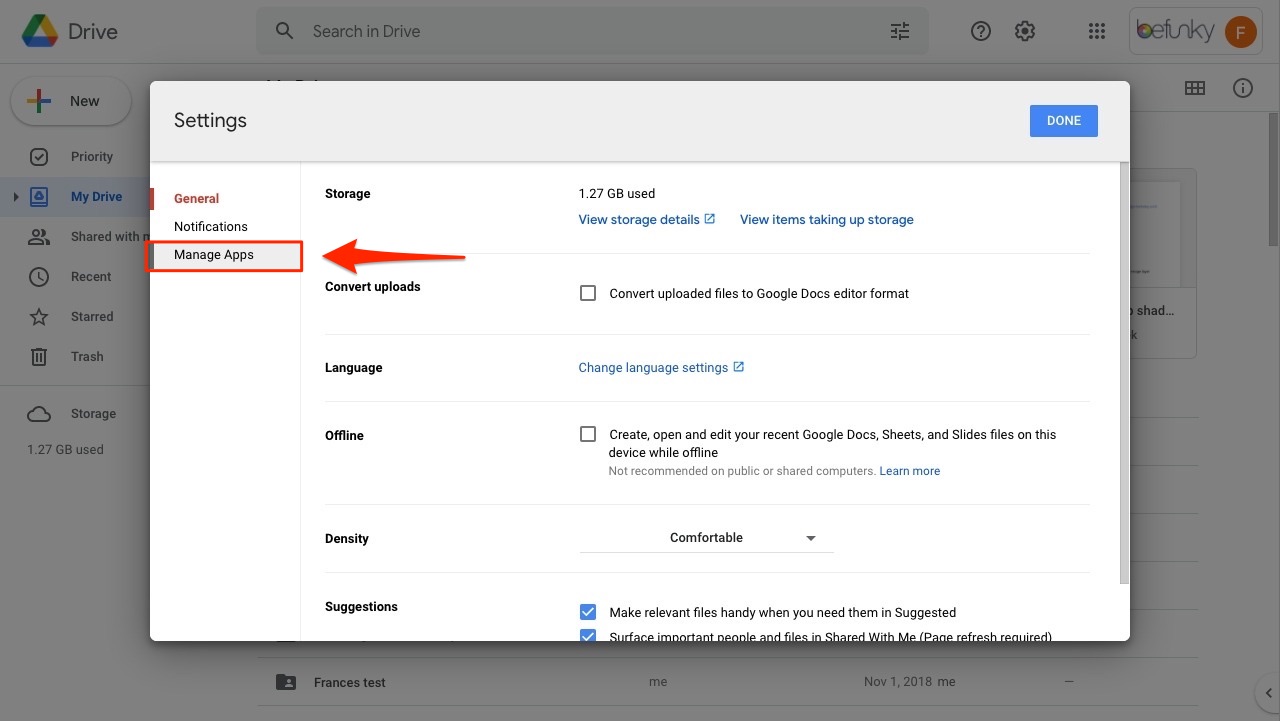 Managing Google Drive Apps