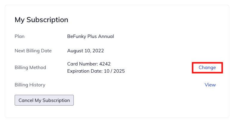 Updating Your Billing Information – BeFunky Help Center