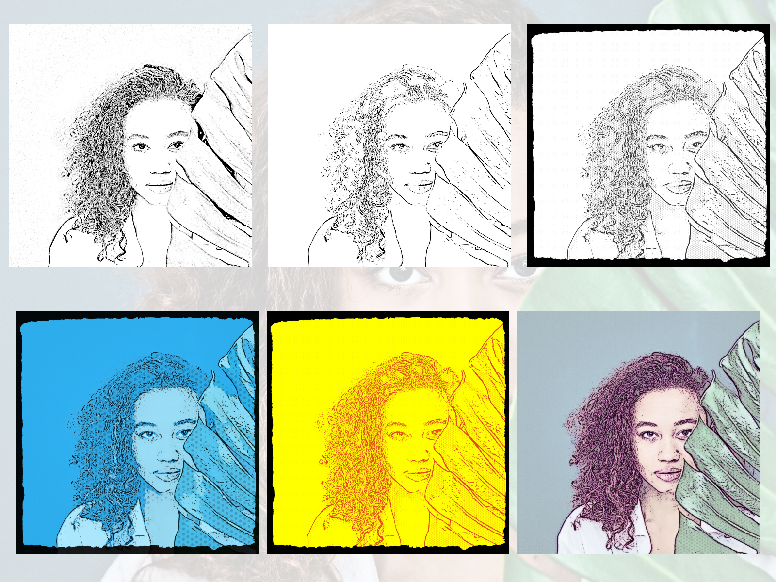 sketcher effects 1-6 collage